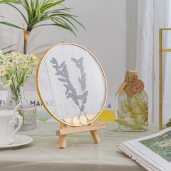 Deep Floating 8 Inch Round Hanging Glass Display Frame for Pressed Flowers, T…