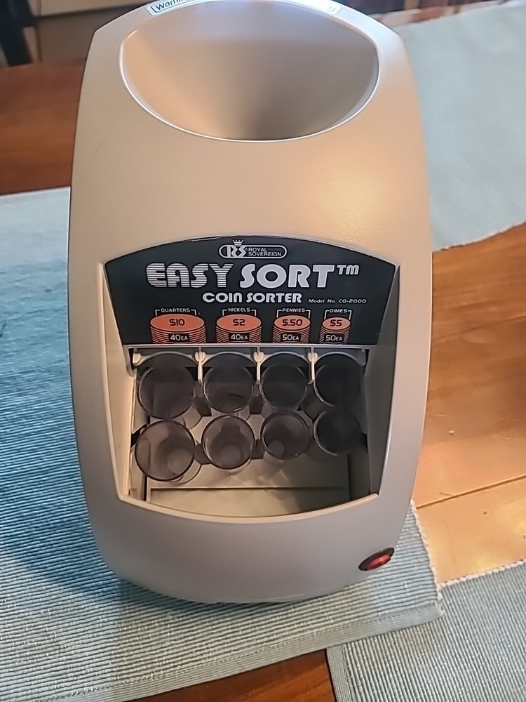 Royal Sovereign Easy Sort Coin Sorter C0-2000 TESTED WORKING