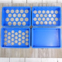 VTG 4 Sun Hill Coin Counters Funnel Tubes Dime Nickel Penny Quarter Sorter Trays
