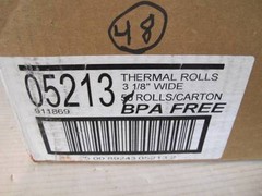 QTY 48 PM COMPANY 05213 THERMAL ADDING MACHINE REGISTER PAPER ROLLS 3-1/8″ $149