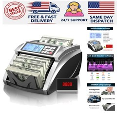 Money Counter Machine with Value Bill Count, Cash Counter for Dollar, Euro wi…