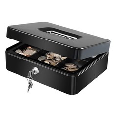 Elegant Large Lockable Cash Box with Compartments – Portable & Water-Resistant