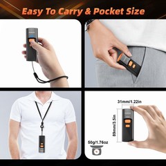 Wireless Barcode Scanner Mini Bluetooth 1D 2D QR Bar Code Scanner 3-in-1 Blue…