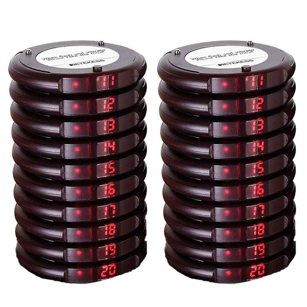 Retekess 20 Original Buzzersfor TD163 Restaurant Pager System Food Truck Clinic