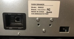Volcora Black Auto Open Cash Register