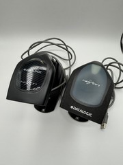 2 x Datalogic Heron D130 Black Handheld Barcode Scanner with Stand WORKS!
