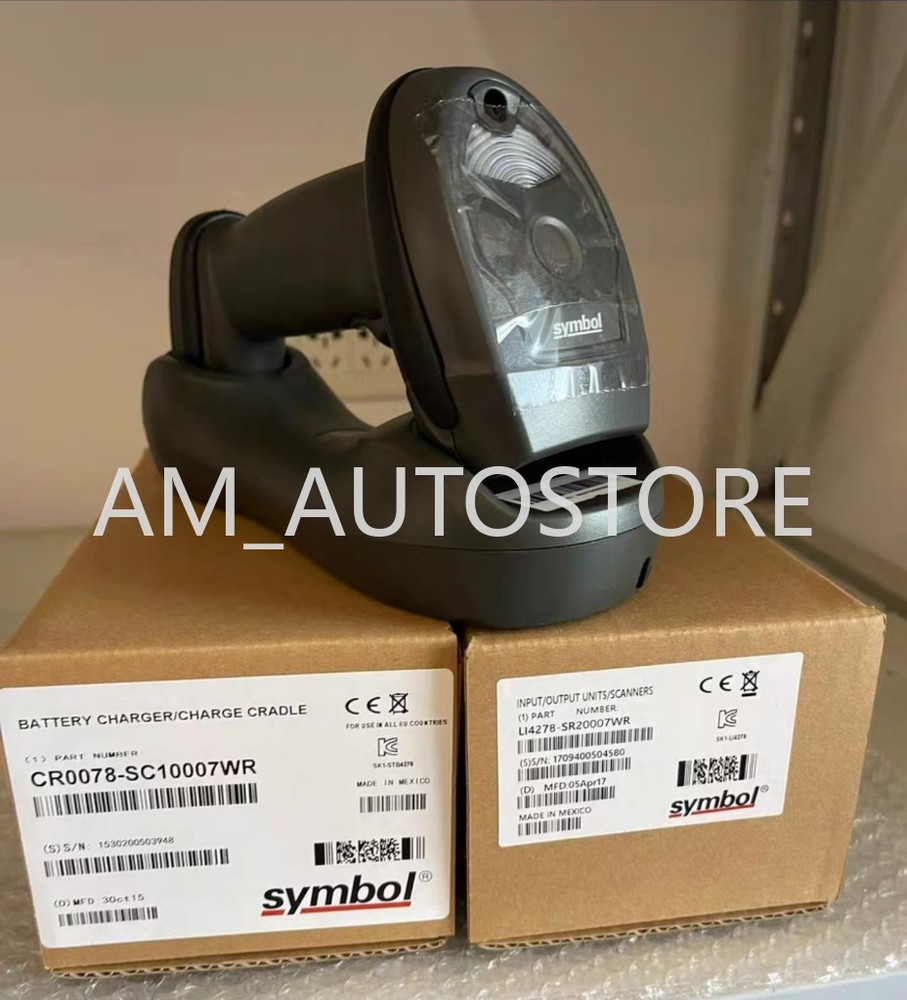 LI4278-SR NEW Zebra Wireless Bluetooth Barcode Scanner with Cradle and USB Cable