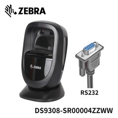 Zebra DS9308-SR00004ZZWW Desktop Hands-free 1D/2D Barcode Scanner RS232 Kit