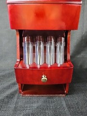 MAGNIF Deluxe Coin Sorter Wood CLASSIC CHERRY Box Lid Tubes Missing 1 Drawer