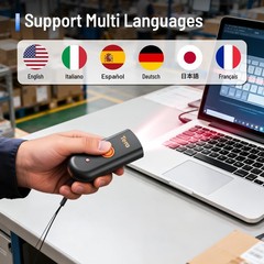 Tera Mini 1D 2D QR Wireless Barcode Scanner Bluetooth USB 2.4G