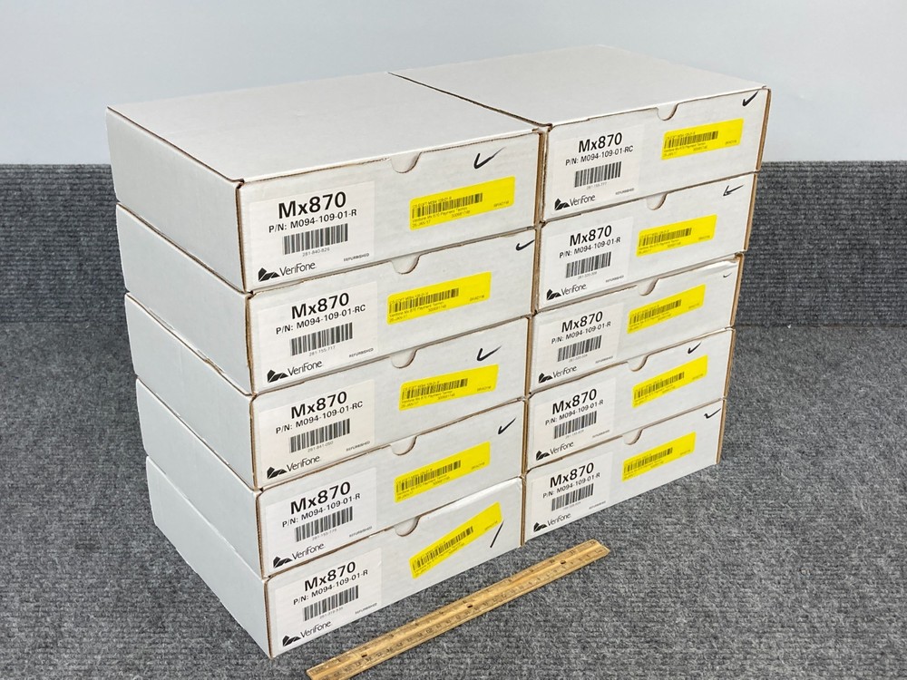 Lot of 10 VeriFone Mx870 Card Reader Payment Terminals – Open Box –