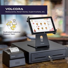Durable Cash Register Drawer 16 Inch Black with Stainless Steel Coin Compartment