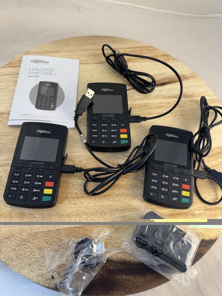 Ingenico Link/2500 Credit Card Readers w/ Bluetooth & Wi-Fi Connection & Charger