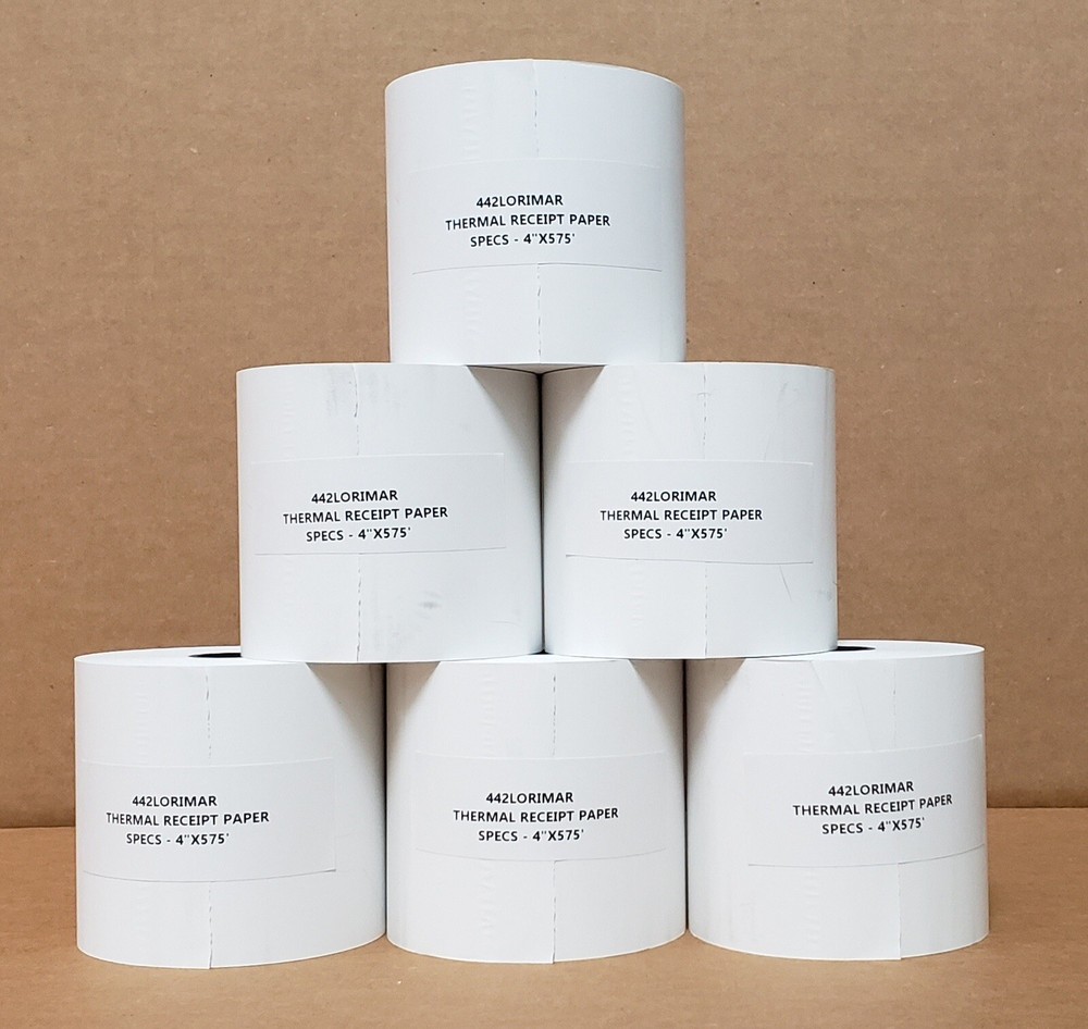 10010058 Z-Perform Direct Thermal Print Receipt Paper 4″x574 ft 6 Rolls/Bx