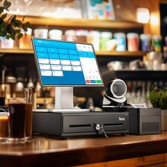 13″ Cash Register Drawer for POS System – 4 Bill 5 Coin Tray, Key-Lock, Auto Ope