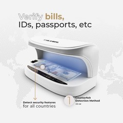 SILVER by AccuBANKER Counterfeit Bill Detector, Card & ID Counterfeit Detecti…