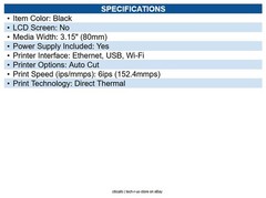 Epson C31CJ57A9922 TM-T88VII OmniLink Fixed Interface Thermal Printer, Black