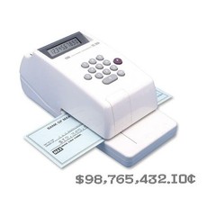 Max Usa EC30A Electronic Checkwriter 10 Digits LCD Gray