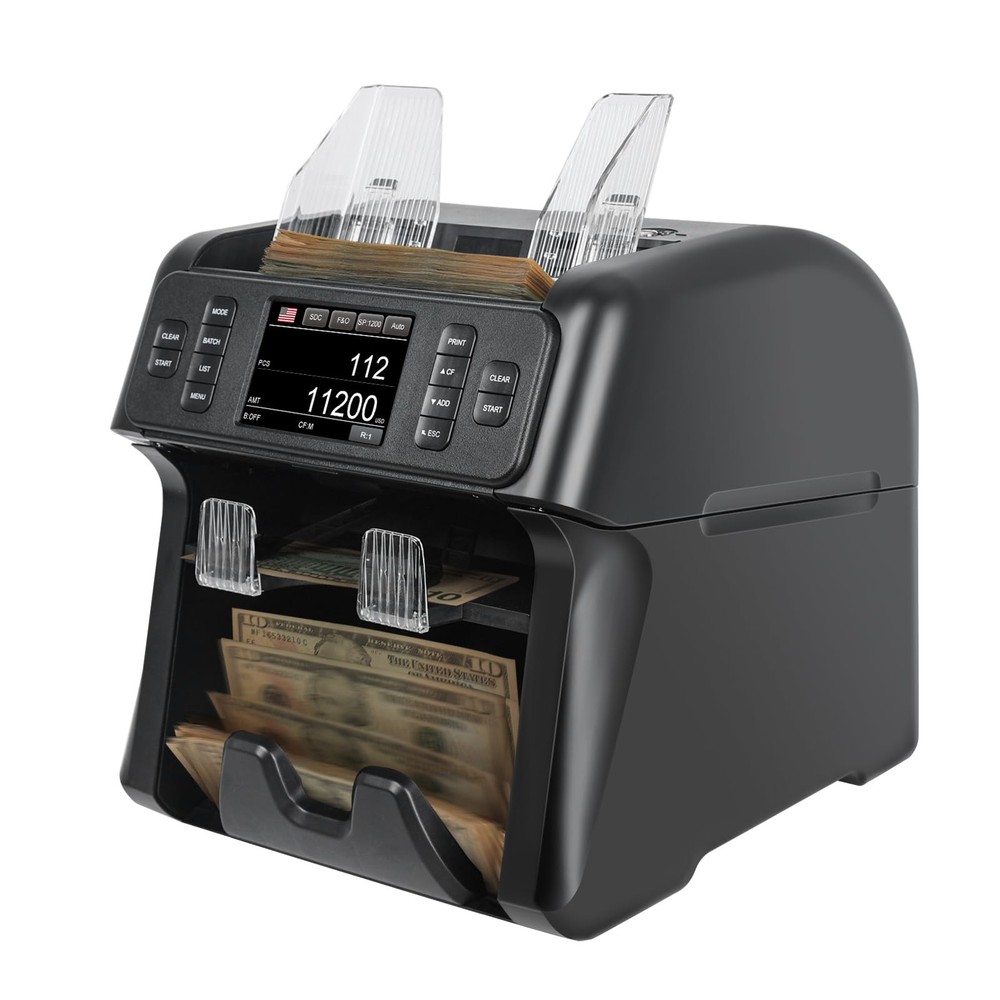 NUCOUN VS-35 Mixed Denomination Money Counter Machine,with Reject Pocket,Supp…
