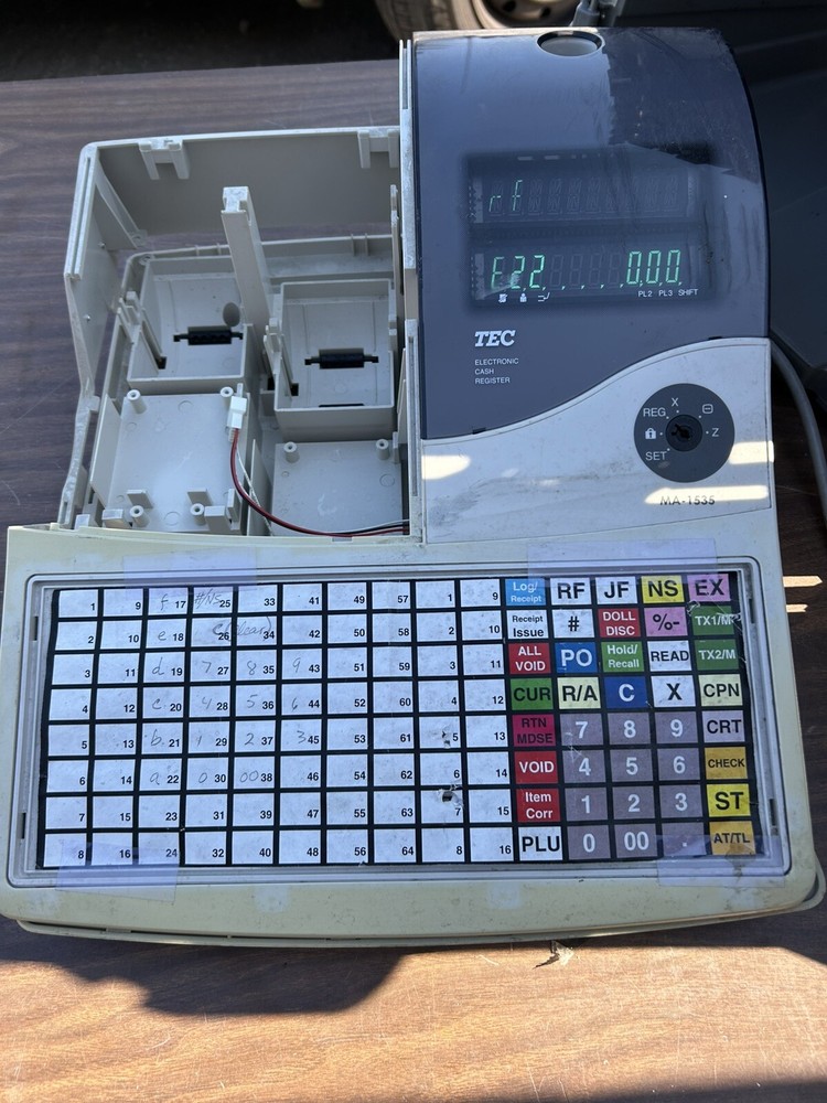 TEC MA-1535 Flat Keyboard Model Selling As Is For PARTS! Works. As Pictured.