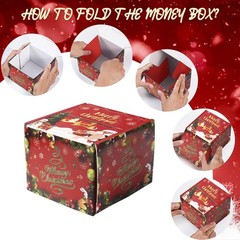 Glodecart Christmas Money Box for Cash Pull, Christmas Gifts for Grandkids Ad…
