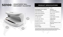 SILVER by AccuBANKER Counterfeit Bill Detector, Card & ID Counterfeit Detecti…