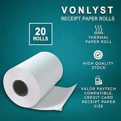 Receipt Paper Roll for Valor Paytech VL 110 and VL 500 Credit Card Machine 20…