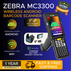 ✅Zebra MC3300 Wireless Android Pistol-Grip 2D/1D/QR Scanner, 1-YEAR WARRANTY!🔥⭐