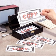 2 Pcs Acrylic Lockable Cash Box Cash Organizer Money Holder Single Row Curren…