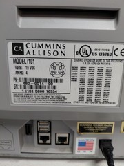 Cummins Allison i101 Bill Counter Touchscreen Wired Electric Plastic 480-9014-00