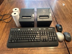EPSON TM-T88V M244A POS Thermal Receipt Printer LOT OF 2 W/ Extras WORKING READ