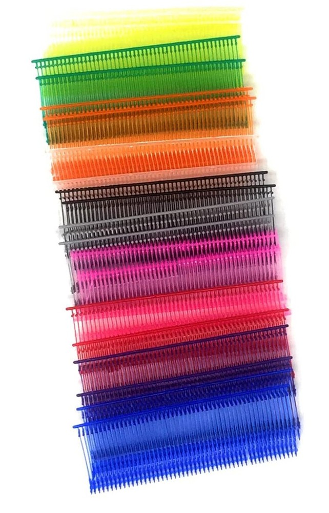 Standard Tagging Gun Barbs Fasteners 1 Inch 100 Each of Ten Colors 1000 Total…