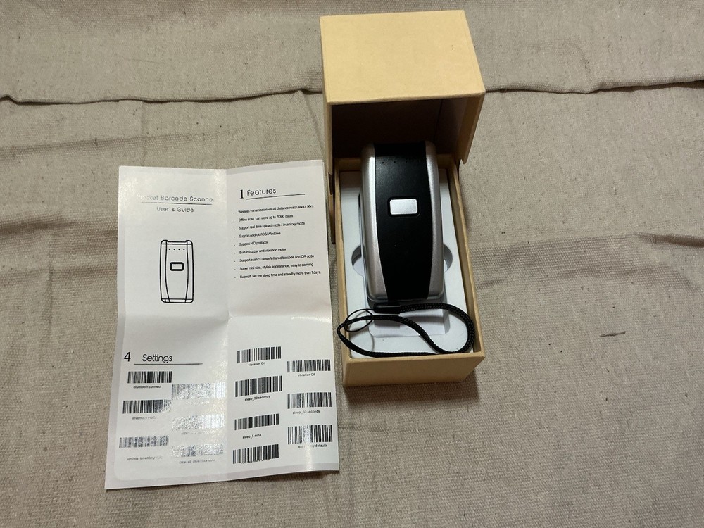 Blue Tooth Bar Code Scanner Mini Portable Handheld Pocket Bar Code Reader