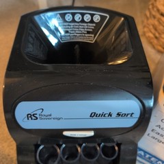 Royal Sovereign QS-1AC Quick Sort Coin Sorter Counter Machine Tested Works