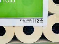 LOT OF 12 ROLLS-CASH REGISTER /CALCULATOR/RECEIPT PAPER-2-1/4″ x 130′-NEW IN PKG