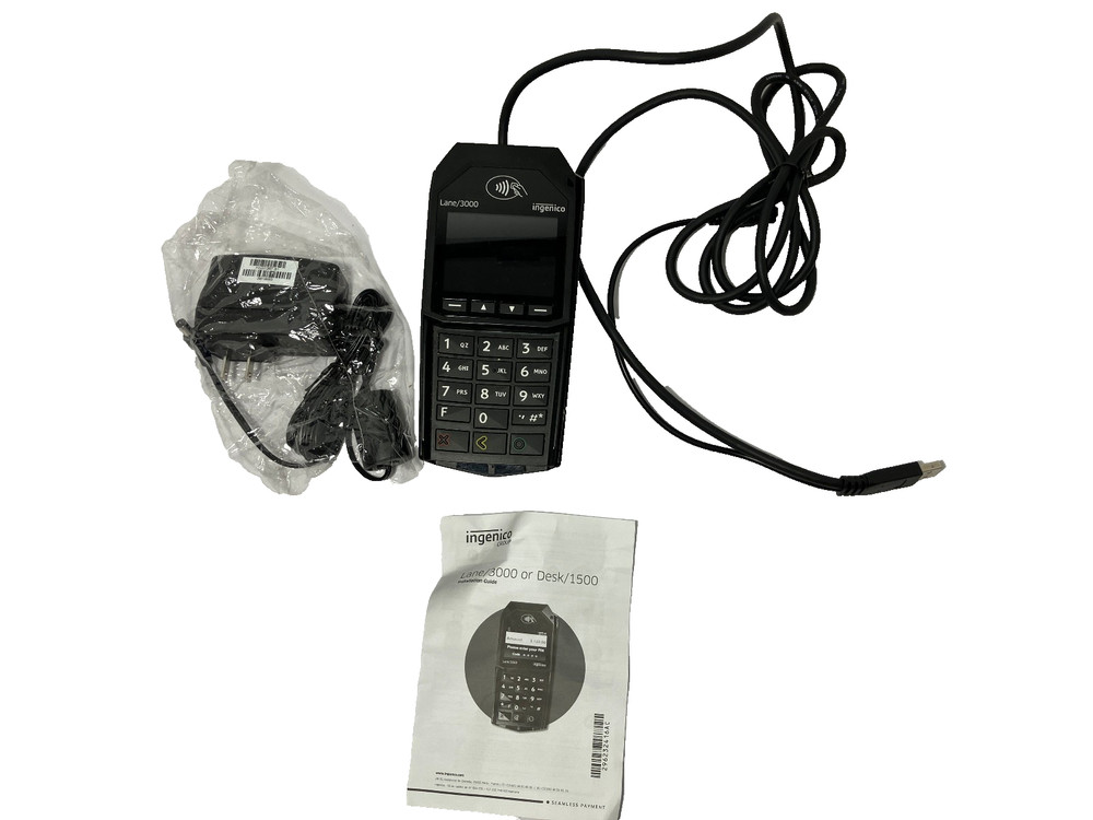 Ingenico Lane/3000 Standard Credit Card Terminal Black Wired NFC Digital Display