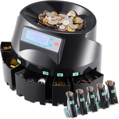 USD Coin Counter & Coin Sorters with LCD Display, Coin Sorter Machine for USD Co