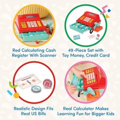 Kids Toy Cash Register – Red Scanner Set