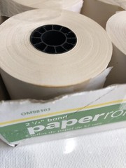OFFICE MAX 2-1/4 in x 130 ft Bond Receipt Paper Rolls (57mm x 39m) OM98103 12pk