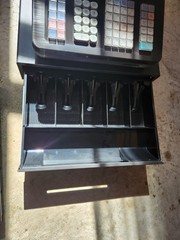 Sharp XE-A507 Electric Cash Register With Drawer NO KEY TESTED Business Black