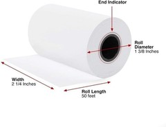 High-Performance 2.25″ x 50′ POS Thermal Paper Rolls – 50 Count, Biodegradable