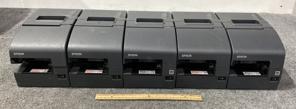 Lot of 5 Epson TM-H2000 Dual-Function Receipt Printers (As Is, Units Only)