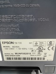 Epson TM-T20 Thermal Receipt Printer USB RJ-11 Jack Model M249A
