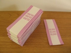 Lot Money Currency Strap 2,000 Cash Bill Dollar Bills Wrap Bank Band 2000 $ 2