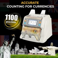 RIBAO MC-40 Mixed Denomination Money Counter, UV MG IR CIS Bill Counter
