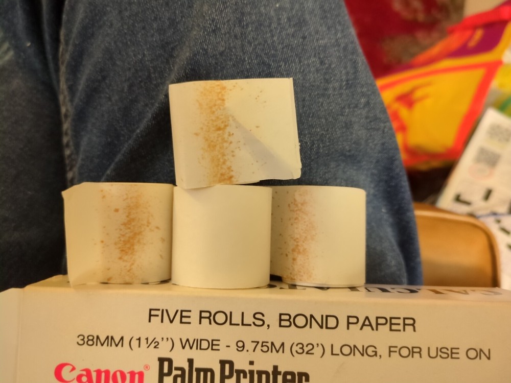 Canon Palm Printer Paper Rolls, 4 Rolls, 32′ x 1.5″ New in box X5246-C Vintage