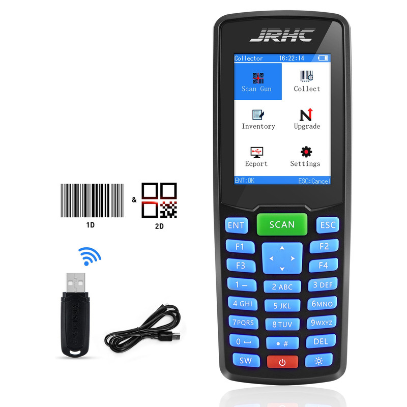 1D 2D Barcode Scanner Wireless Jrhc Portable Inventory Scanner Pda Data