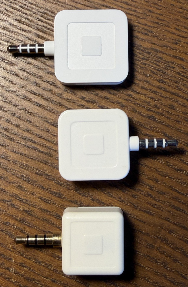 3 Square Up Aux 3.5mm Headphone Credit Debit Card Readers