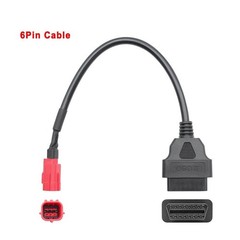 Motorcycle 6 Pin Euro5 OBD Adapter KTM Piaggio Vespa ECU Diagnostic Plug Cable