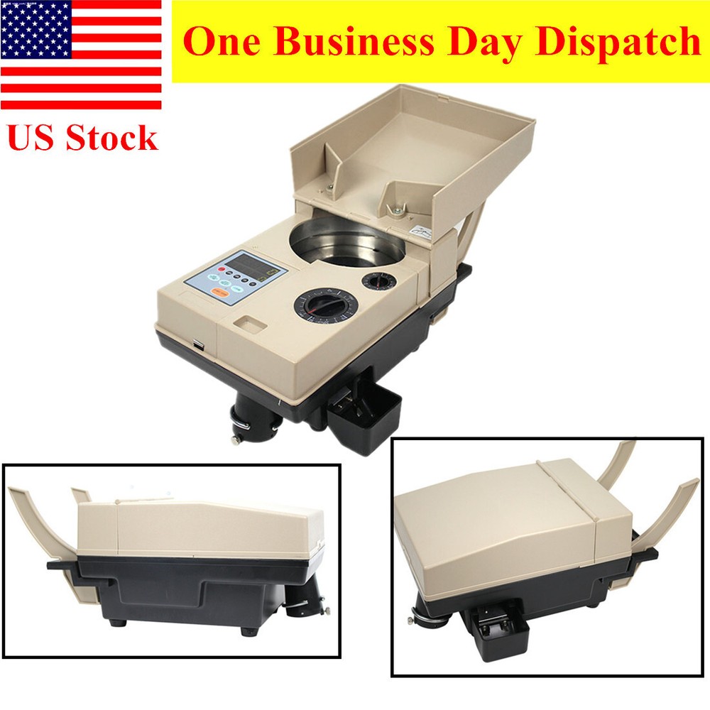 High Speed Electric Coin Counter & Sorter 1200 Coins per Minute 2000 Capacity